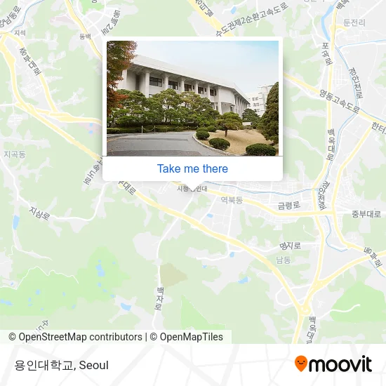 용인대학교 map