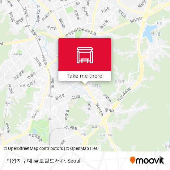 의왕지구대.글로벌도서관 map