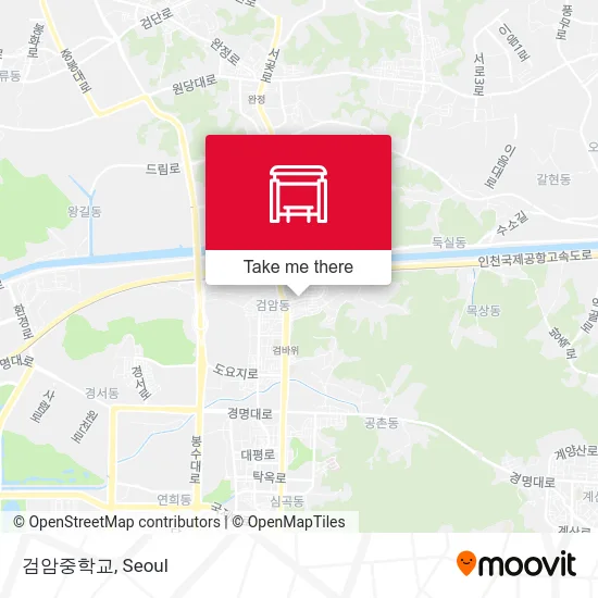 검암중학교 map