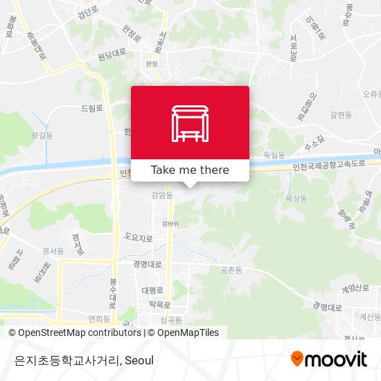 은지초등학교사거리 map