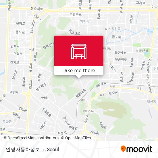 인평자동차정보고 map