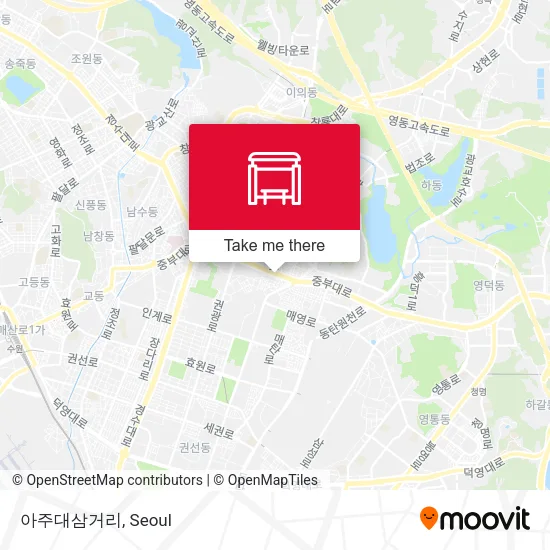 아주대삼거리 map