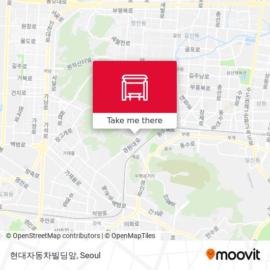 현대자동차빌딩앞 map