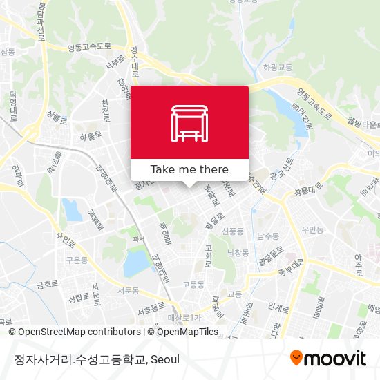 정자사거리.수성고등학교 map