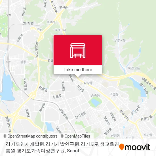 경기도인재개발원.경기개발연구원.경기도평생교육진흥원.경기도가족여성연구원 map