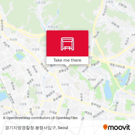 경기지방경찰청.봉령사입구 map