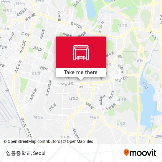 영동중학교 map
