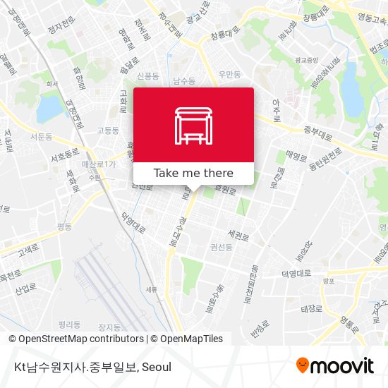 Kt남수원지사.중부일보 map