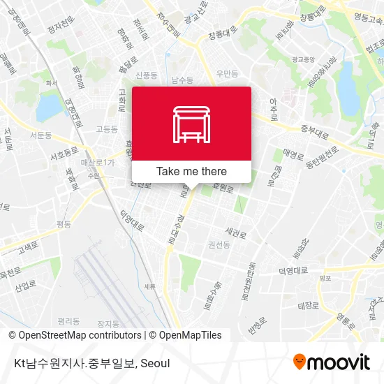 Kt남수원지사.중부일보 map