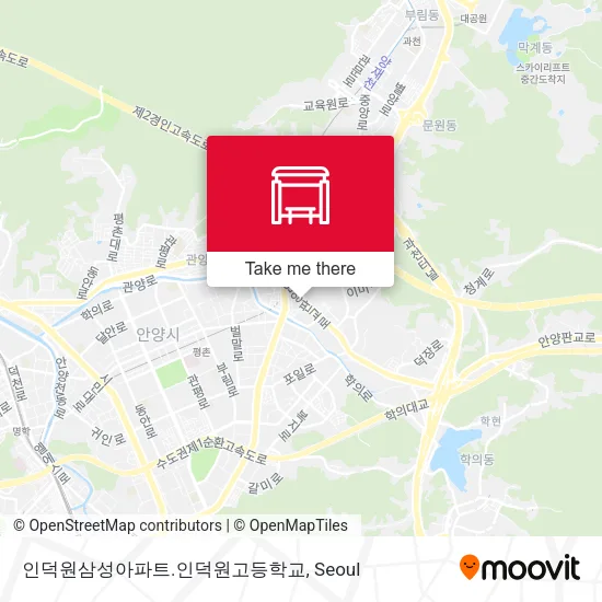 인덕원삼성아파트.인덕원고등학교 map