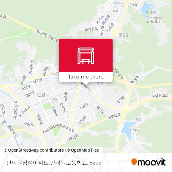 인덕원삼성아파트.인덕원고등학교 map