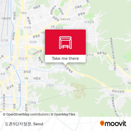 도촌5단지정문 map