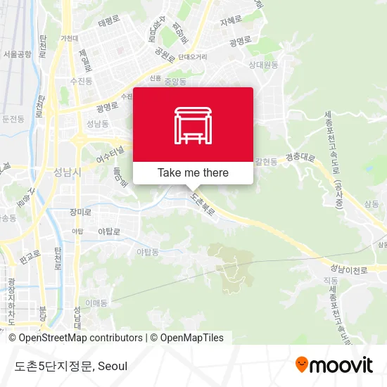 도촌5단지정문 map