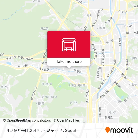 판교원마을1.2단지.판교도서관 map