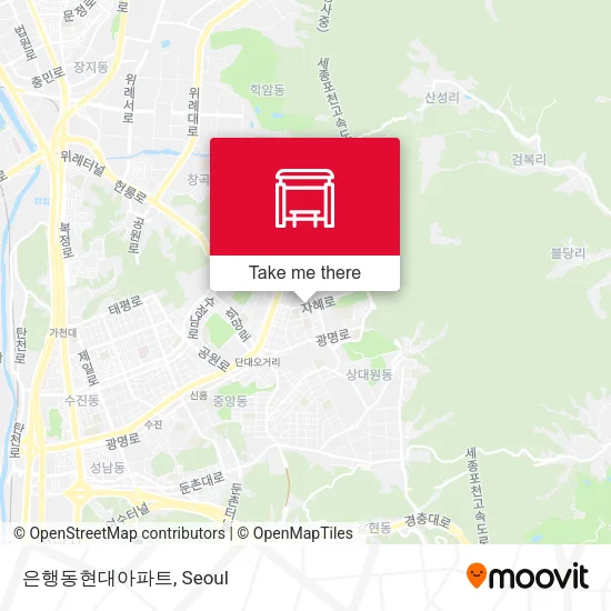 은행동현대아파트 map