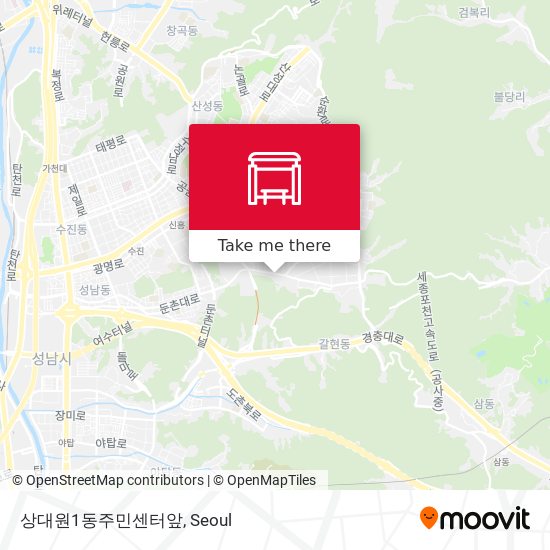 상대원1동주민센터앞 map