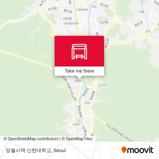망월사역.신한대학교 map