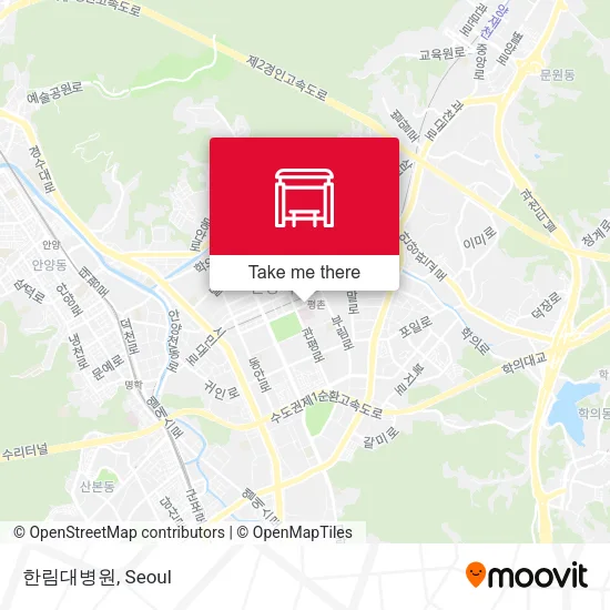 한림대병원 map