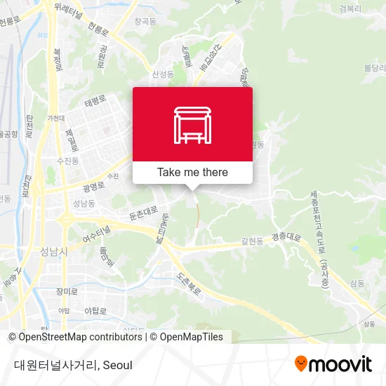 대원터널사거리 map