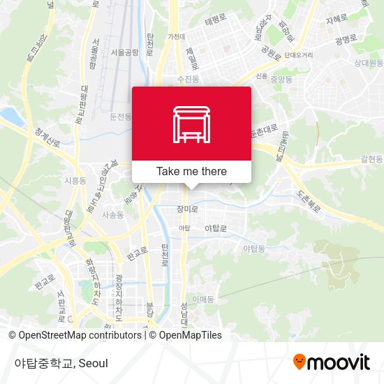 야탑중학교 map