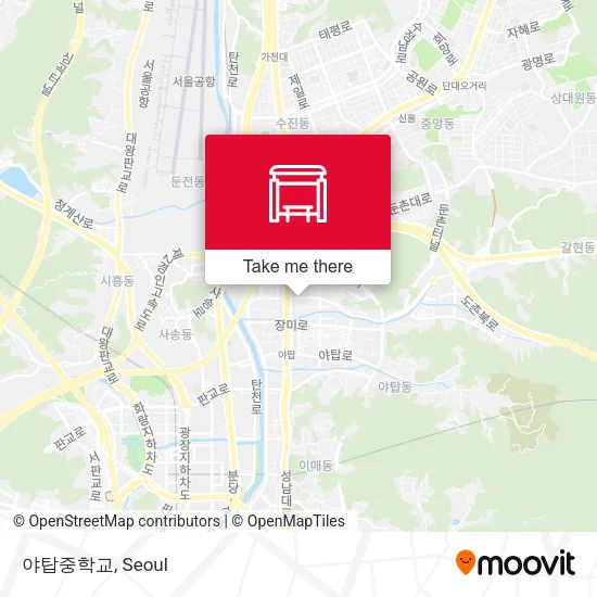 야탑중학교 map