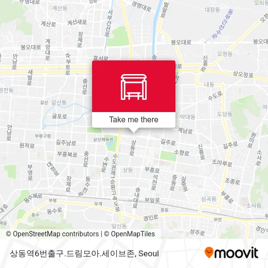 상동역6번출구.드림모아.세이브존 map