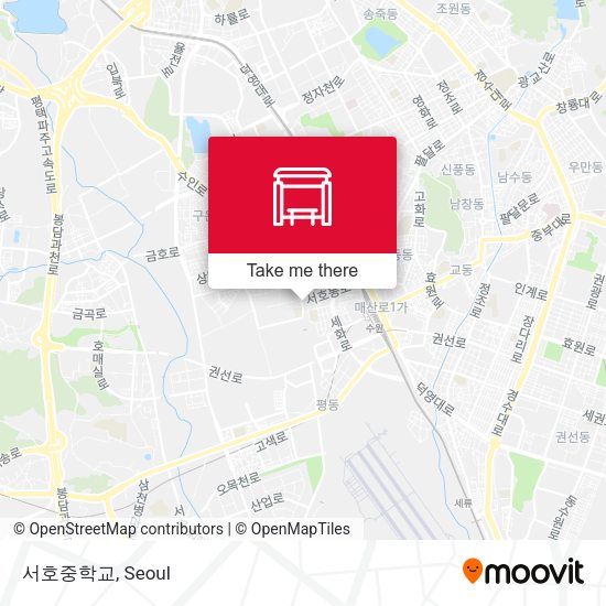 서호중학교 map