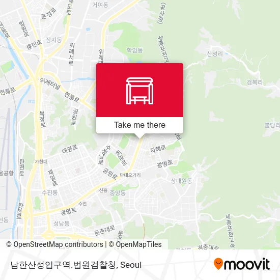 남한산성입구역.법원검찰청 map