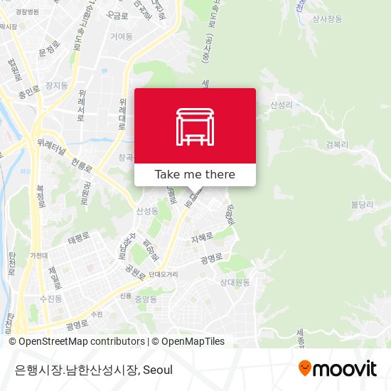 은행시장.남한산성시장 map