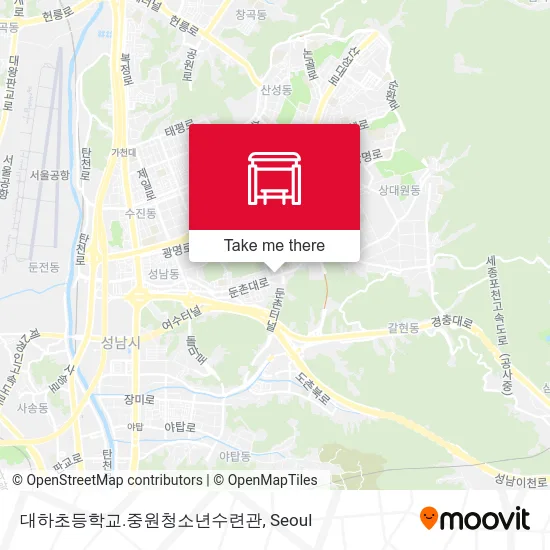 대하초등학교.중원청소년수련관 map