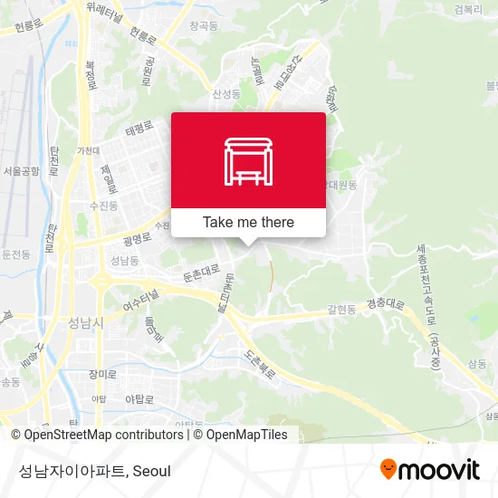 성남자이아파트 map