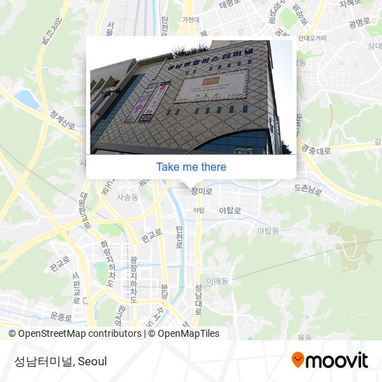 성남터미널 map