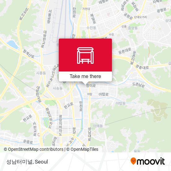 성남터미널 map