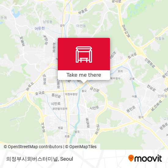 의정부시외버스터미널 map