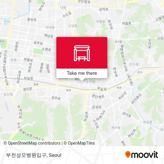 부천성모병원입구 map