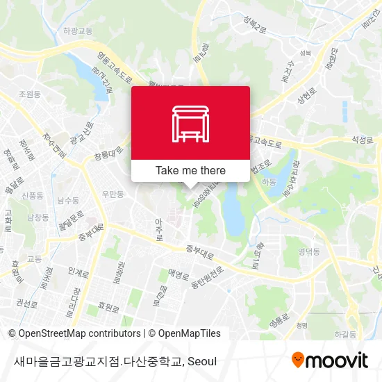 새마을금고광교지점.다산중학교 map
