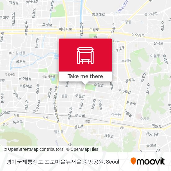 경기국제통상고.포도마을뉴서울.중앙공원 map