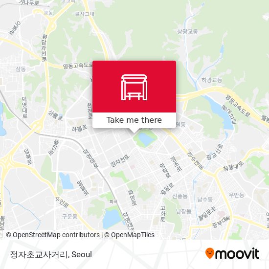 정자초교사거리 map