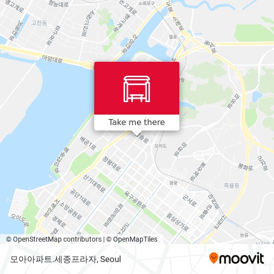 모아아파트.세종프라자 map