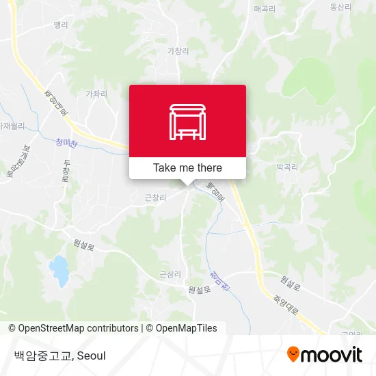 백암중고교 map