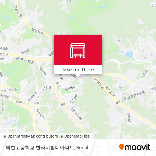백현고등학교.한라비발디아파트 map