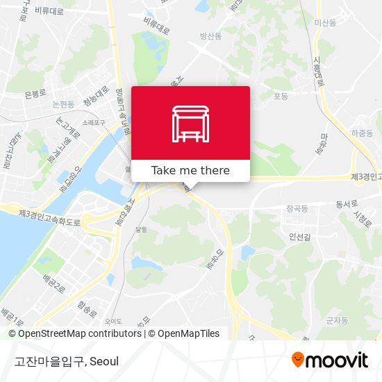 고잔마을입구 map