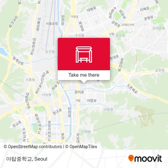야탑중학교 map