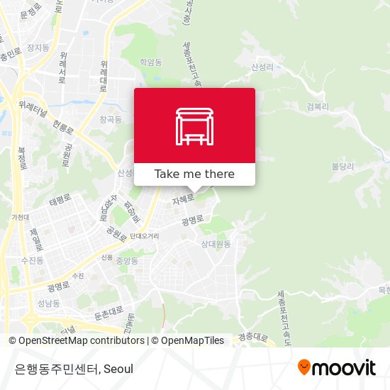 은행동주민센터 map