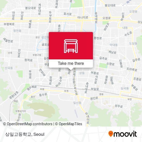 상일고등학교 map