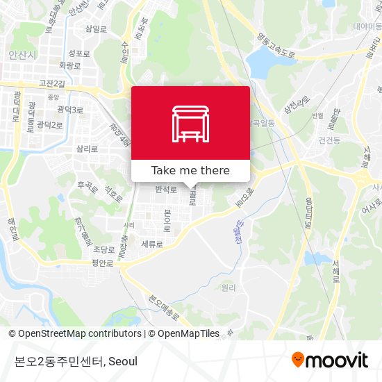 본오2동주민센터 map