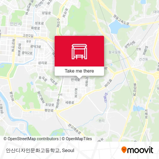 안산디자인문화고등학교 map