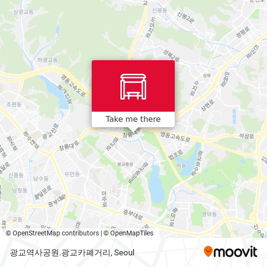 광교역사공원.광교카폐거리 map