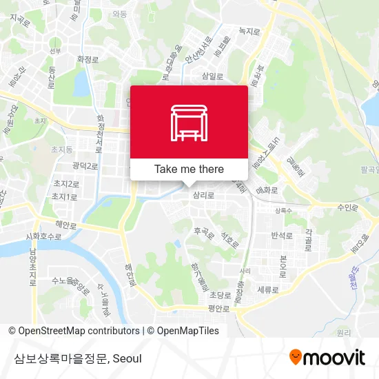 삼보상록마을정문 map