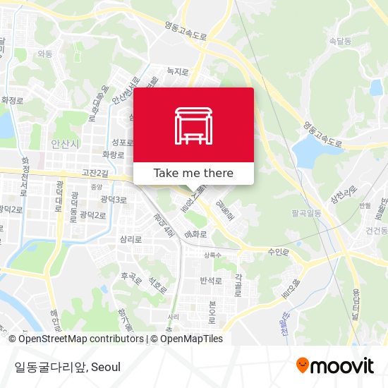 일동굴다리앞 map